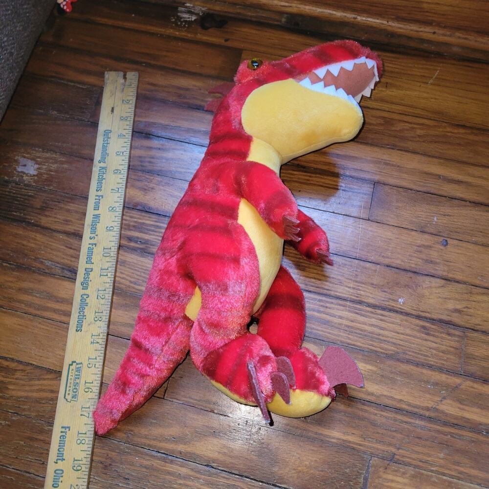 Build- A-Bear Workshop 16" Red Raptor Dinosaur Plush Toy- 2021‎